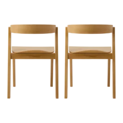 Lot de 2 chaises bois massif Teva