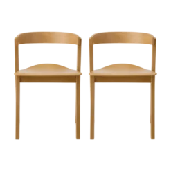 Lot de 2 chaises bois massif Teva