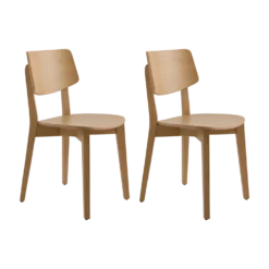 Lot de 2 chaises bois Suzanne