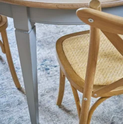 Lot de 2 chaises chêne massif et cannage Sophie