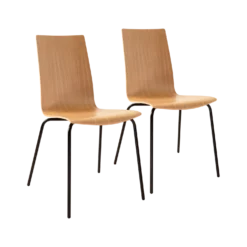 Lot de 2 chaises chêne Reda