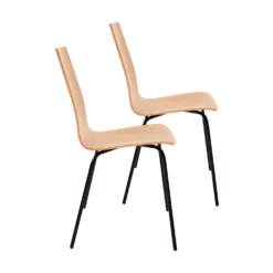 Lot de 2 chaises chêne Reda
