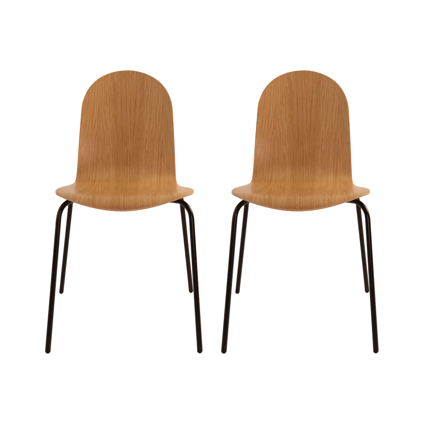 Lot de 2 chaises chêne Riaz