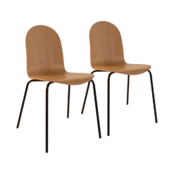 Lot de 2 chaises chêne Riaz