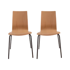 Lot de 2 chaises hêtre Reda