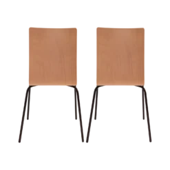Lot de 2 chaises hêtre Reda