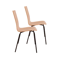 Lot de 2 chaises hêtre Reda