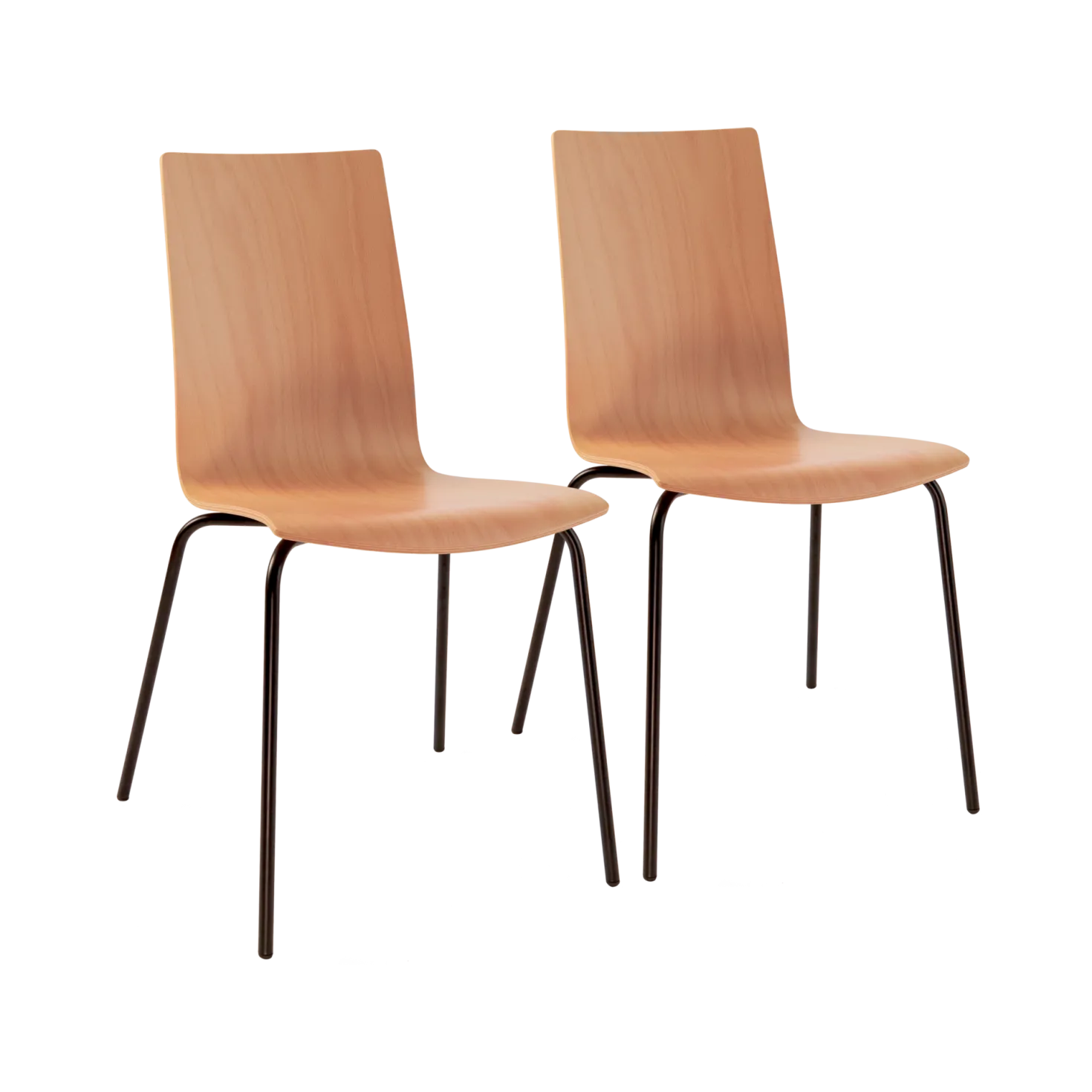 Lot de 2 chaises hêtre Reda