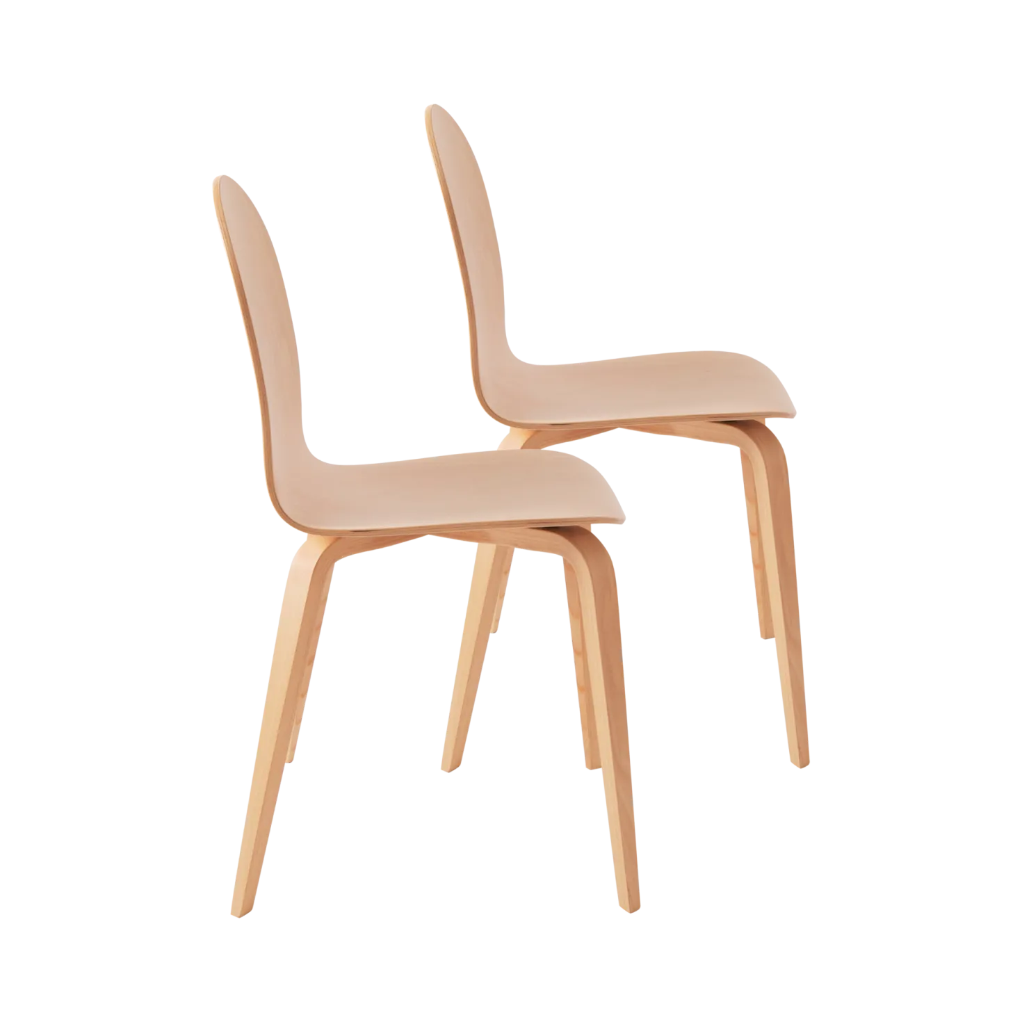 Lot de 2 chaises hêtre Riaz