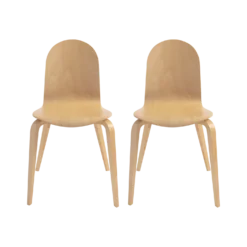 Lot de 2 chaises hêtre Riaz