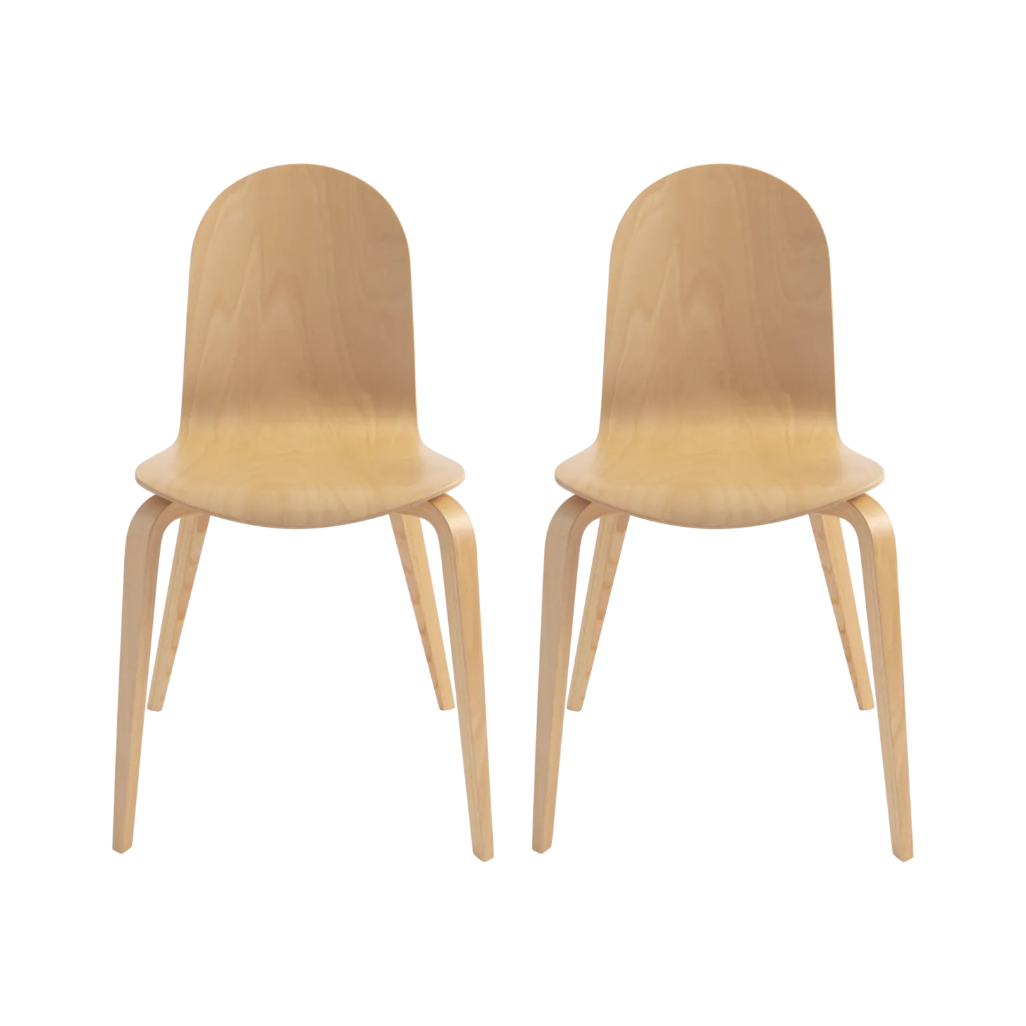 Lot de 2 chaises hêtre Riaz