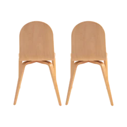Lot de 2 chaises hêtre Riaz