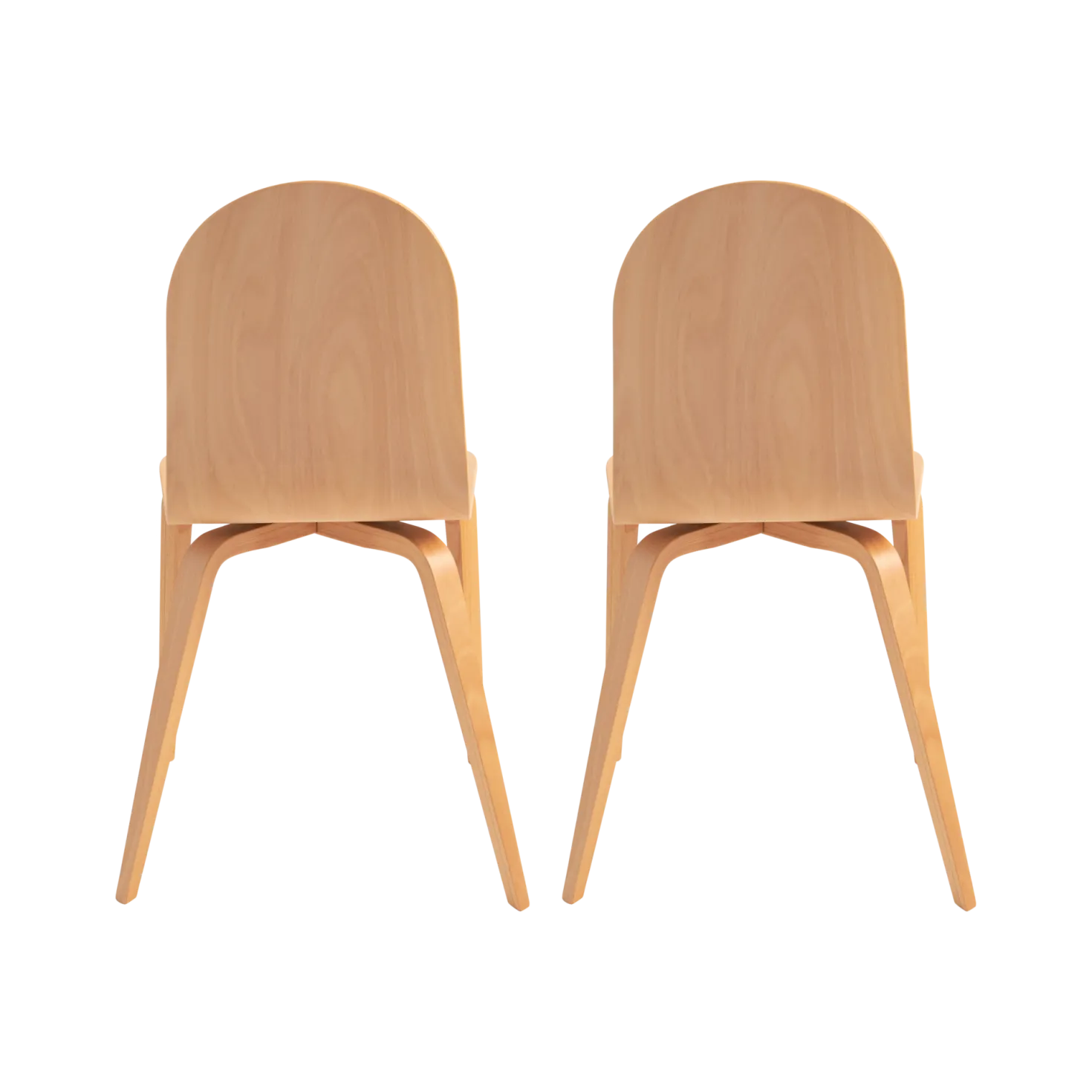 Lot de 2 chaises hêtre Riaz