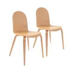 Lot de 2 chaises hêtre Riaz