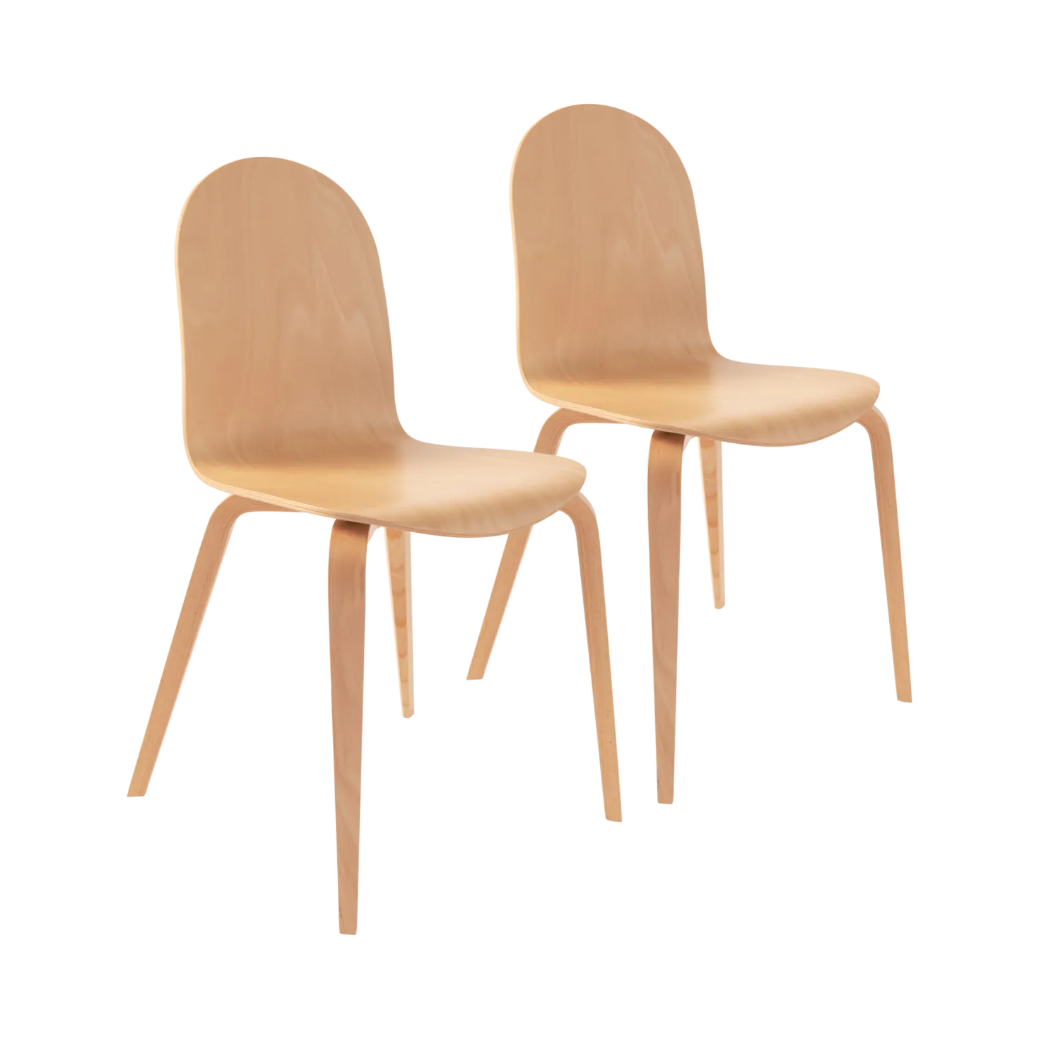 Lot de 2 chaises hêtre Riaz