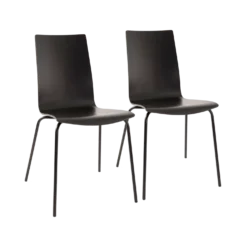Lot de 2 chaises hêtre teinté Reda