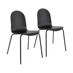 Lot de 2 chaises hêtre teinté Riaz