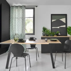 Lot de 2 chaises hêtre teinté Riaz