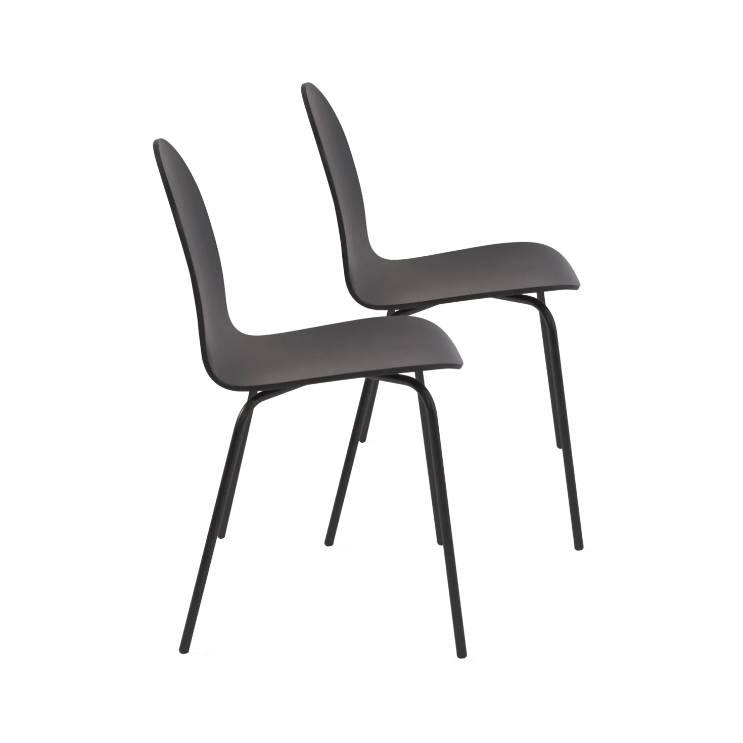 Lot de 2 chaises hêtre teinté Riaz
