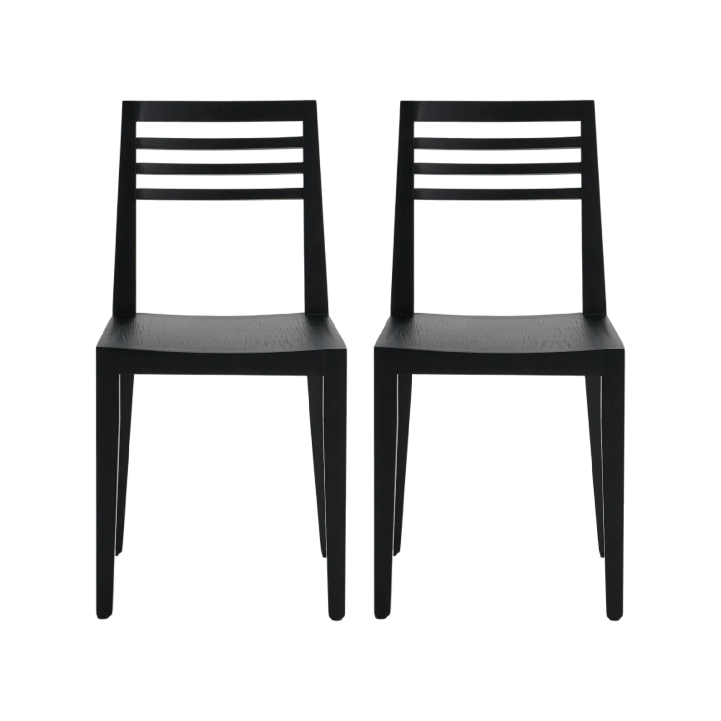 Lot de 2 chaises noires chêne massif Canelle