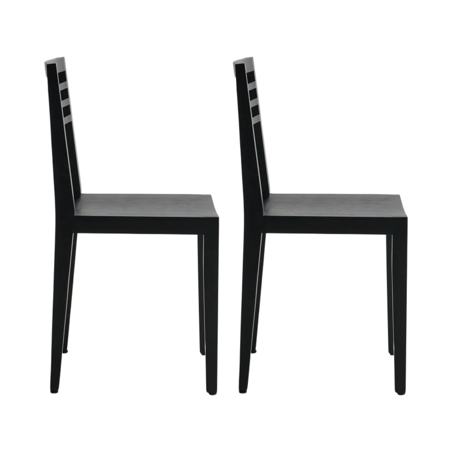 Lot de 2 chaises noires chêne massif Canelle