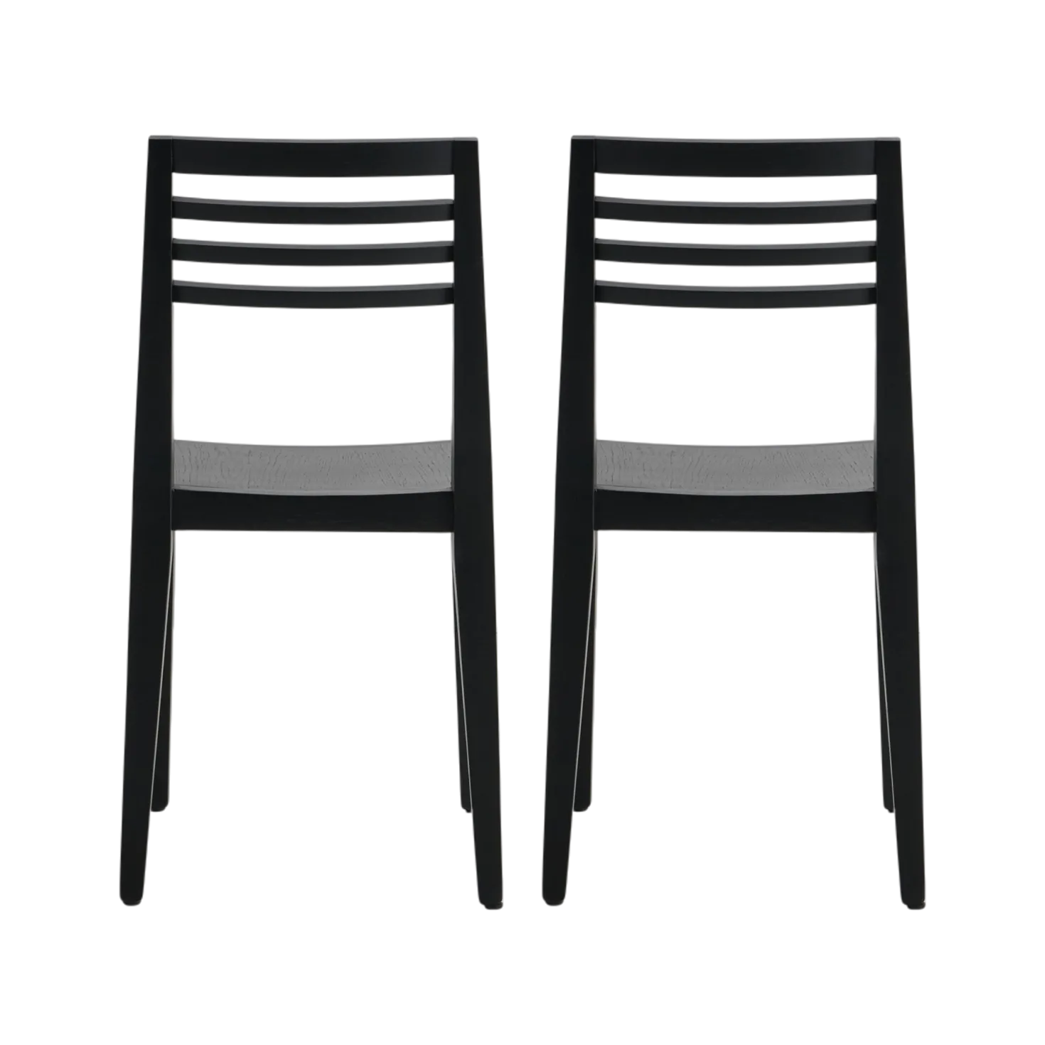 Lot de 2 chaises noires chêne massif Canelle