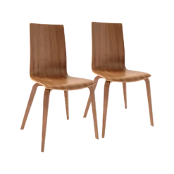 Lot de 2 chaises noyer Reda