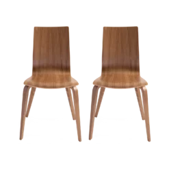 Lot de 2 chaises noyer Reda