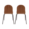Lot de 2 chaises noyer Riaz