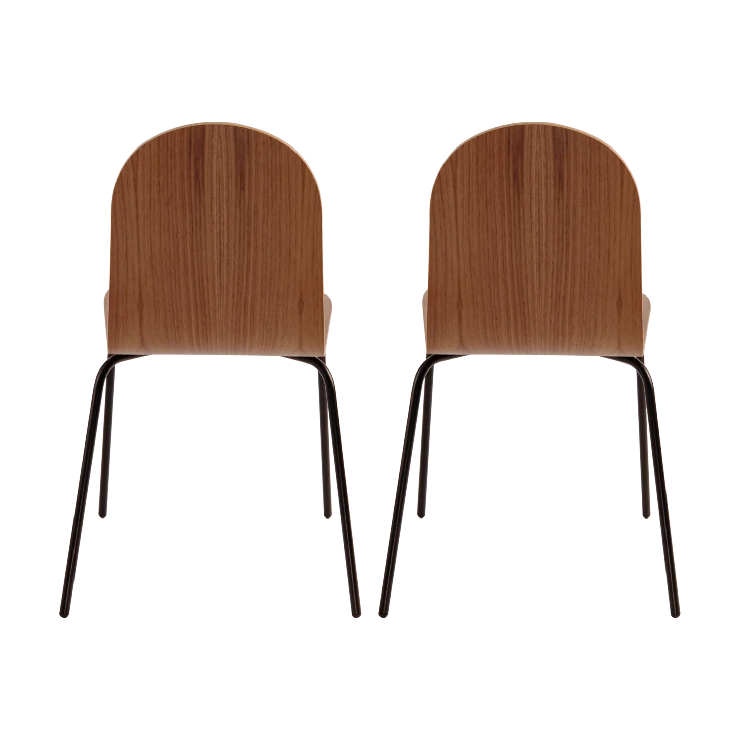 Lot de 2 chaises noyer Riaz