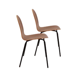 Lot de 2 chaises noyer Riaz