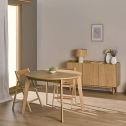 Lot de 2 chaises pliantes bois massif Selena