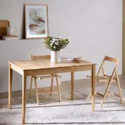 Lot de 2 chaises pliantes bois massif Selena
