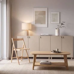 Lot de 2 chaises pliantes bois massif Selena