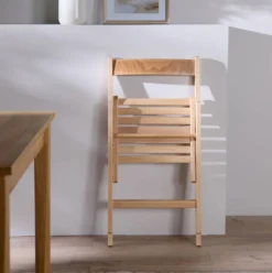 Lot de 2 chaises pliantes bois massif Selena