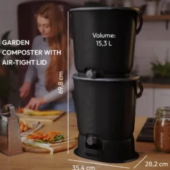 Lot de 2 composteurs d'intérieur Bokashi Essential
