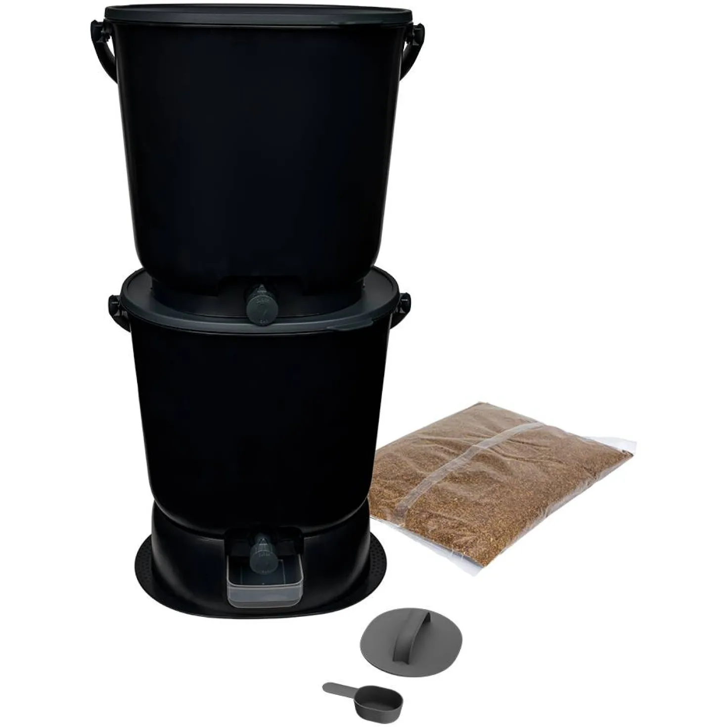 Lot de 2 composteurs d'intérieur Bokashi Essential