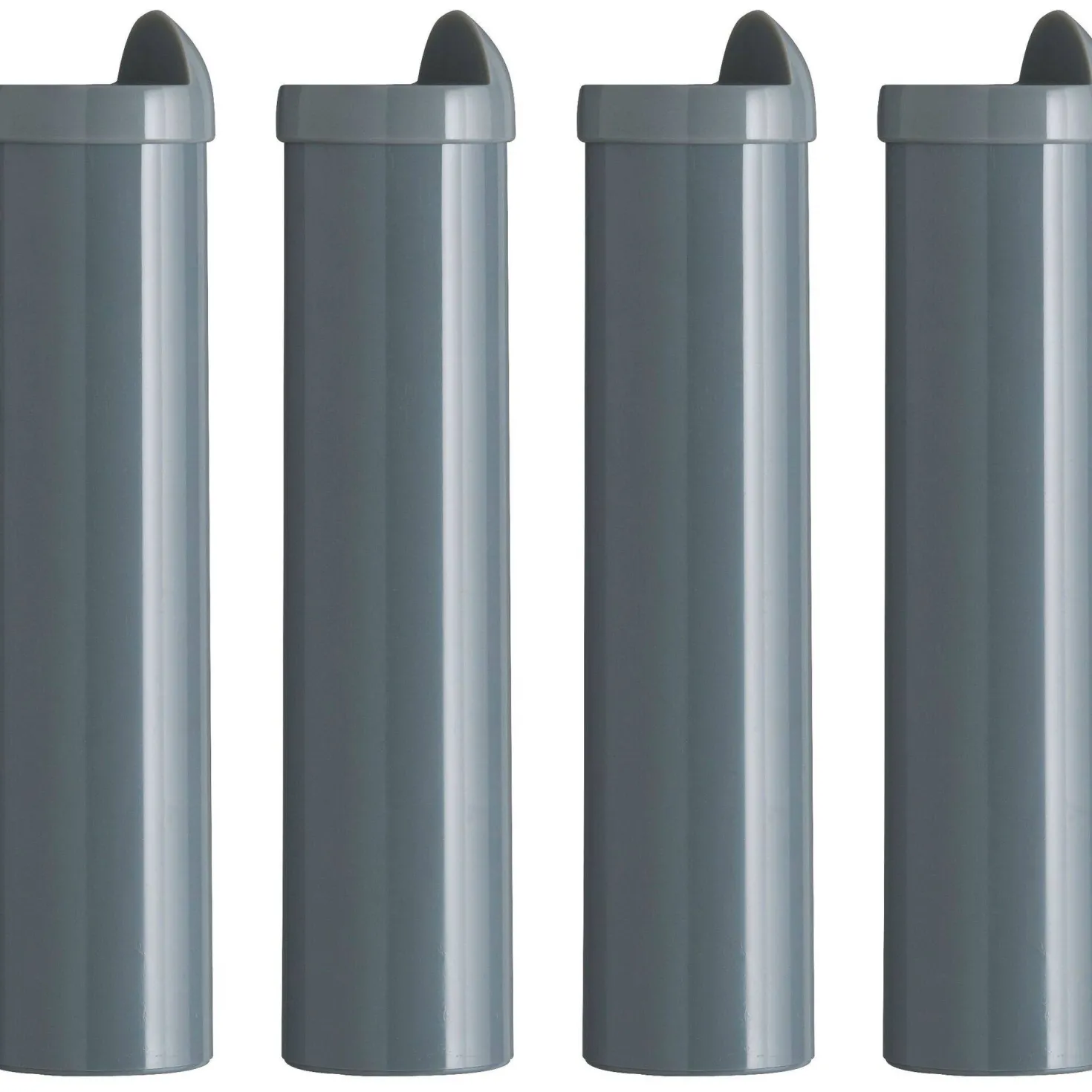 Lot de 4 pieds gris pour sommiers cadre métal