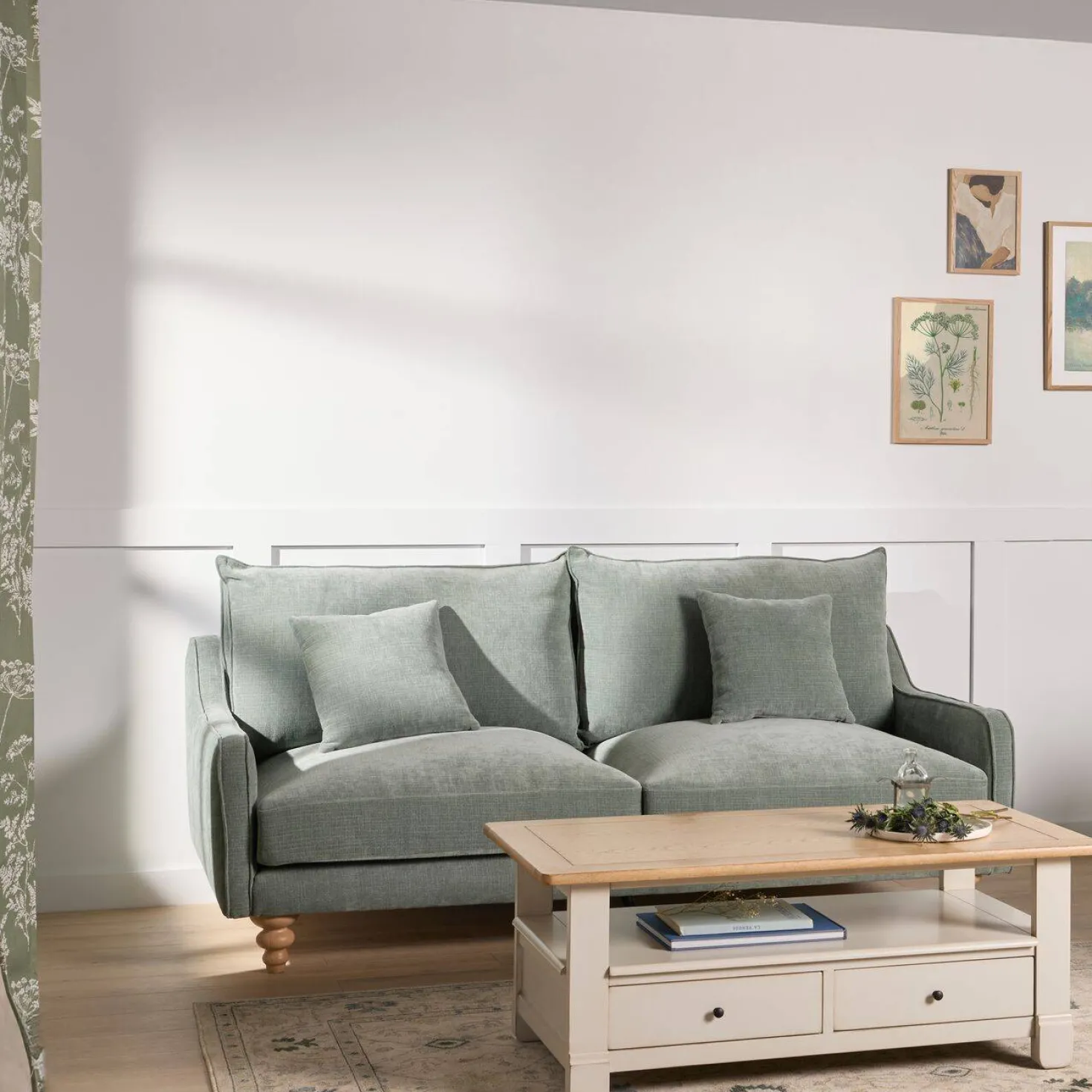 Lot de 2 rideaux coton Angélique
