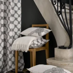 Lot de 2 rideaux coton lin Grand Hôtel