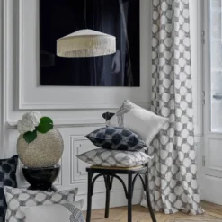 Lot de 2 rideaux coton lin Grand Hôtel