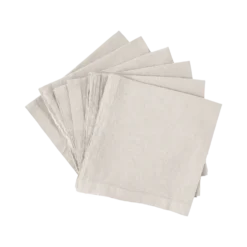 Lot de 6 serviettes coton lin Eline