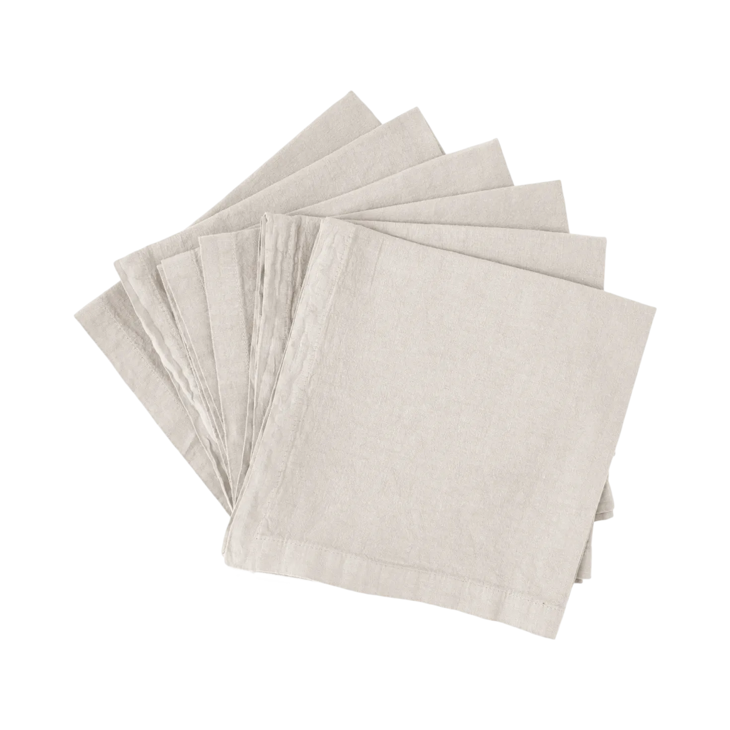 Lot de 6 serviettes coton lin Eline