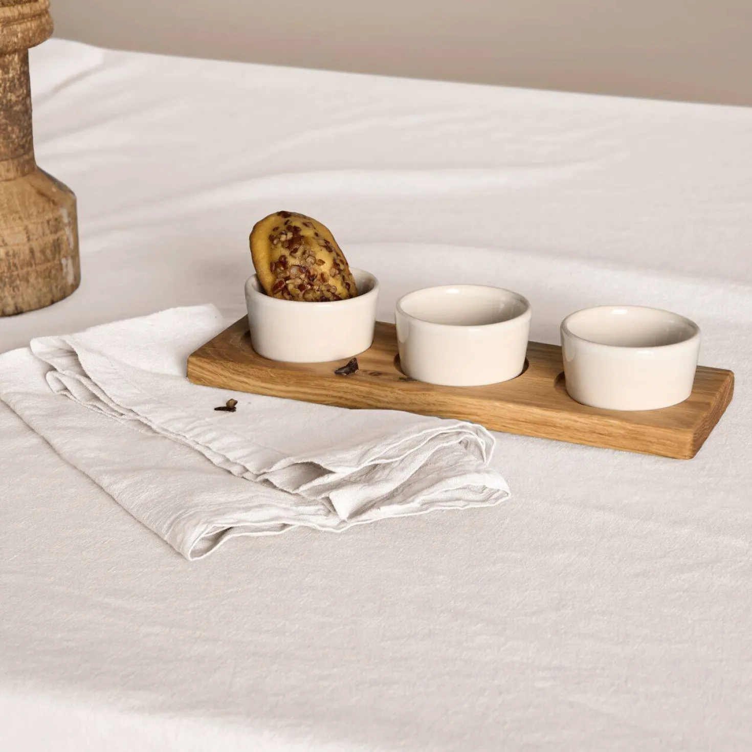 Lot de 6 serviettes coton lin Eline