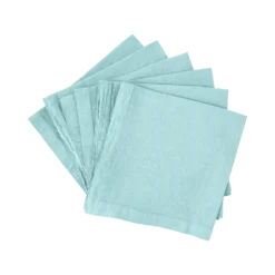 Lot de 6 serviettes coton lin Eline