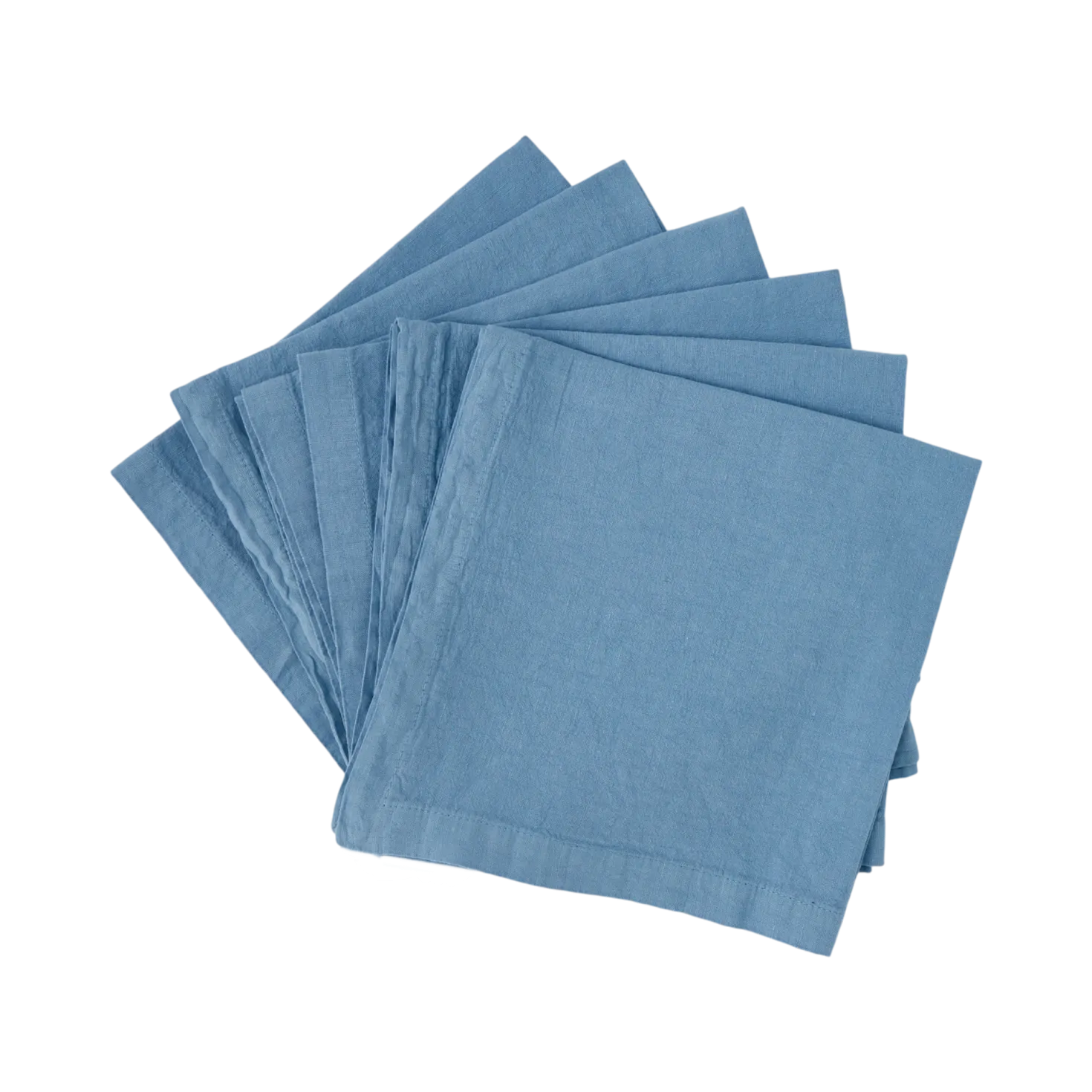 Lot de 6 serviettes coton lin Eline
