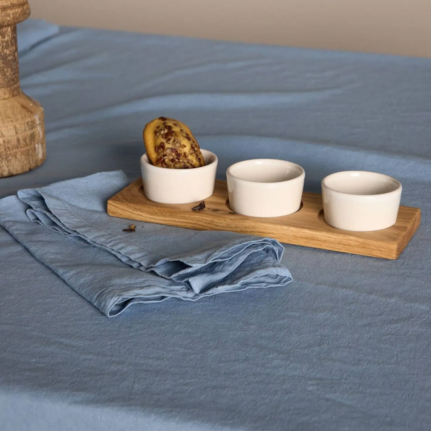 Lot de 6 serviettes coton lin Eline