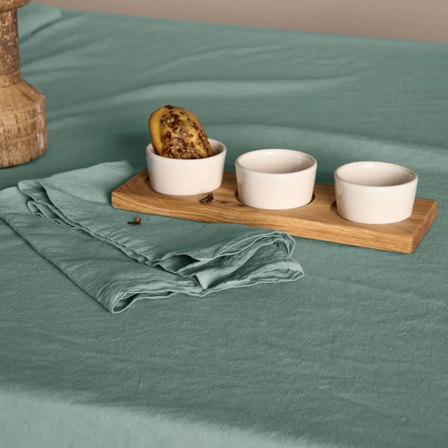 Lot de 6 serviettes coton lin Eline
