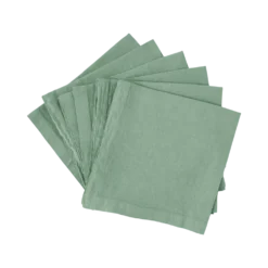 Lot de 6 serviettes coton lin Eline