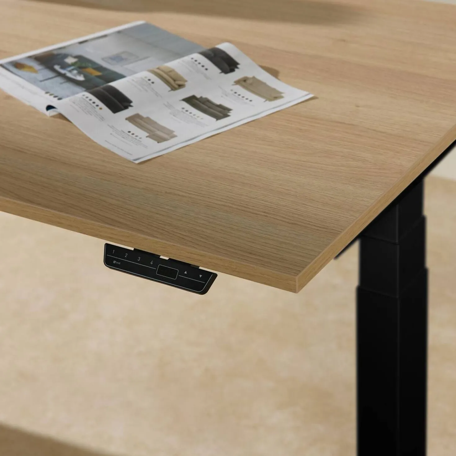 MAKIBA Bureau électrique assis-debout ergonomique Marley